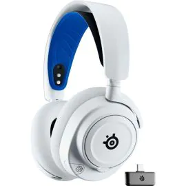 Auricular Gamer Inalámbrico Steelseries Arctis Nova 7P - Blanco/Azul