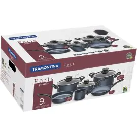 Juego de Ollas Tramontina Paris Granito 20599/298 - Azul 9 piezas