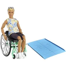 Muñeco Mattel Barbie Ken Fashionistas con Silla de Ruedas (GWX93)